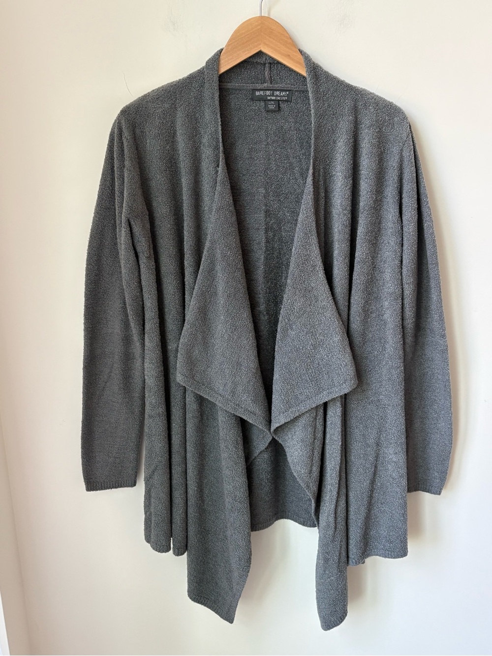 Barefoot Dreams Bamboo Calypso Wrap Grey Office Fall Winter Lounge Size L/XL